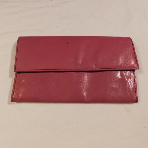 PINK multipocket WALLET 100%Leather Edward Harvey Vintage - Picture 2 of 10